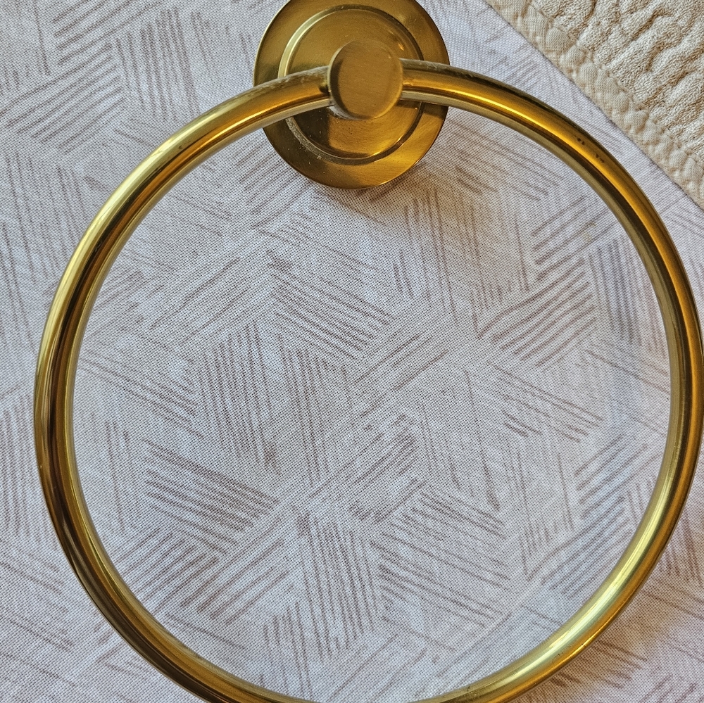 Restoration hardware brass towel ring